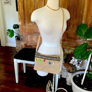 Tweed crossbody purse